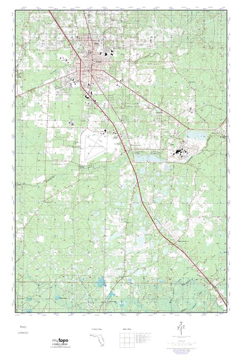 MyTopo Perry, Florida USGS Quad Topo Map