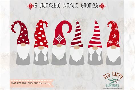 Nordic gnomes bundle,Christmas gnome in SVG,PNG,DXF,PDF,EPS