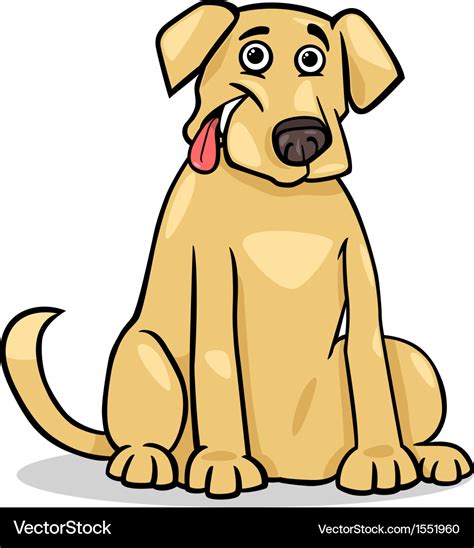 Labrador retriever dog cartoon Royalty Free Vector Image