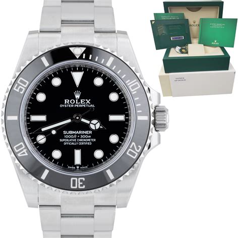 BRAND NEW 2021 Rolex Submariner 41mm No-Date Black Ceramic Watch 12406