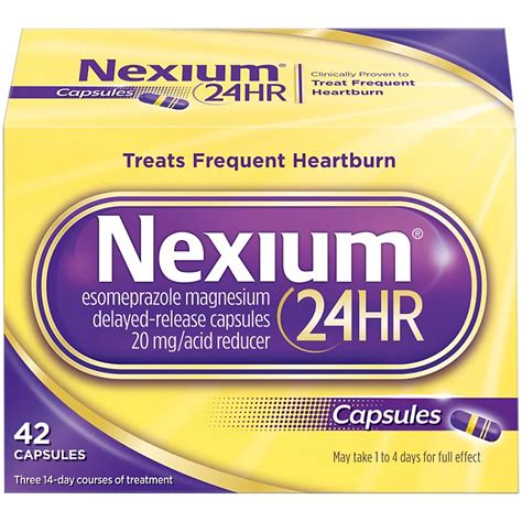 Nexium 24 Hour Esomeprazole Acid Reducer and Heartburn Relief Capsules - Shop Medicines ...