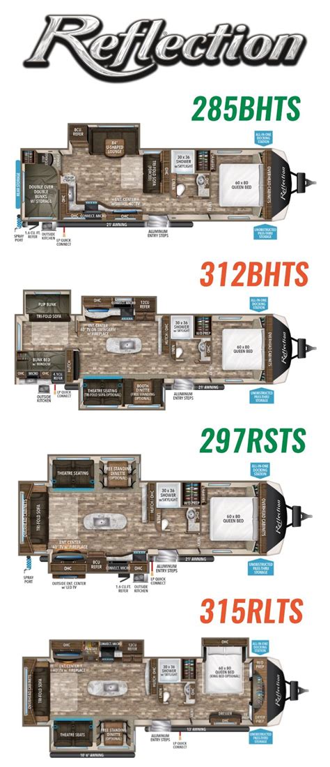 Floorplans for the Reflection Travel Trailer from Grand Design | Start your research for your ...