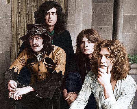 Portrait Of Led Zeppelin Band Members At Chateau Marmont Photograph by ...