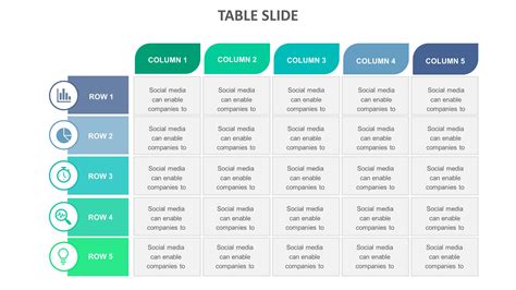 Table Templates For Powerpoint