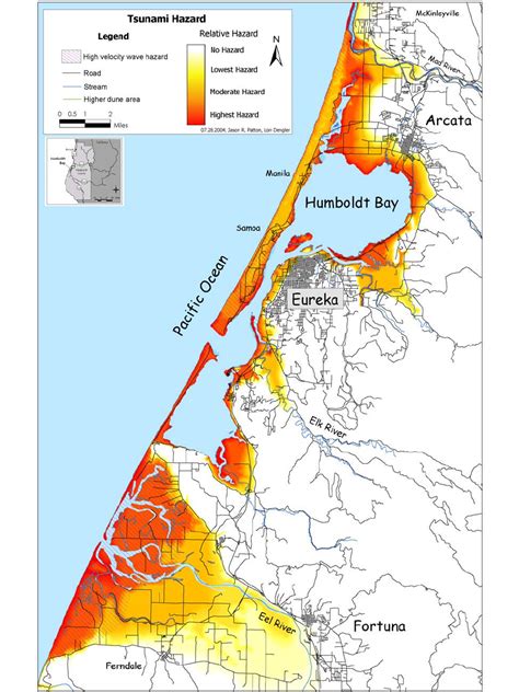 Relative Tsunami Hazard Maps, Humboldt County, California (PDF Download ...