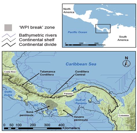 Isthmus Of Panama On World Map