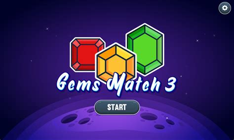 🕹️ Play Gems Match 3 Game: Free Online Connect 3 Jewels in a Row Video Game for Kids & Adults