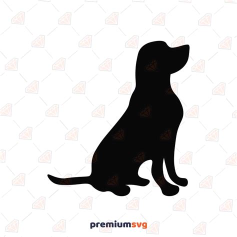 Sitting Labrador Silhouette SVG Vector File | PremiumSVG