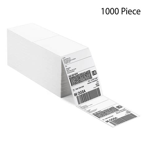 4x6 Zebra Labels Professional Shipping Solutions Fanfold Direct Thermal White Adhesive Labels ...