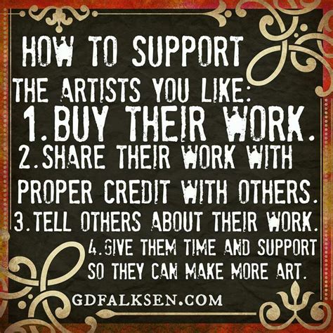 Support artists