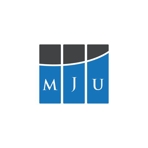 MJU letter logo design on WHITE background. MJU creative initials letter logo concept. MJU ...