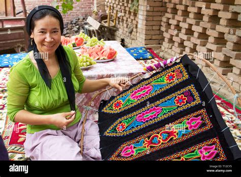 Inside Uyghur house, Turpan, Xinjiang Autonomous Region, China Stock Photo - Alamy