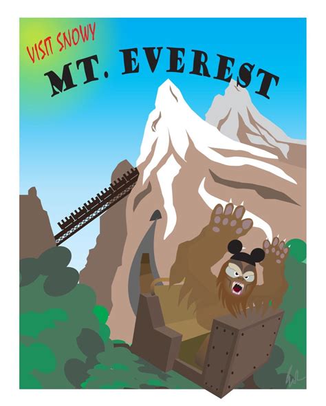 Mt. Everest Yeti Riding Expedition Everest at Disney's | Etsy