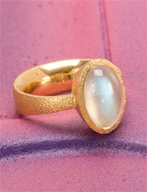 The Golden Eye: Oval Moonstone Ring