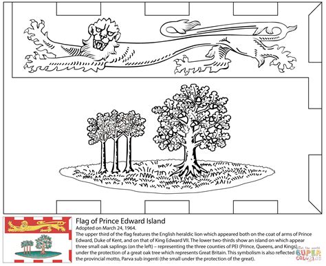 Flag of Prince Edward Island coloring page | Free Printable Coloring Pages