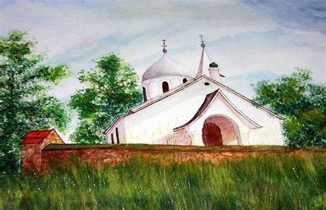 White Church Painting by Larisa Altshul - Fine Art America