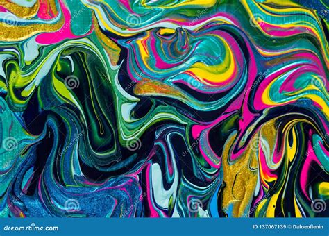 Rainbow Abstract Colorful Swirls of Paint Stock Image - Image of blue, gold: 137067139