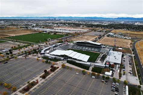 How will land in Commerce City develop around Dick's Sporting Goods Park?