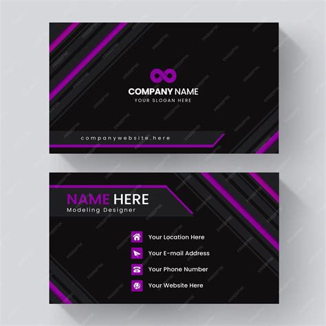 Premium Vector | Geometry inspired contact card design