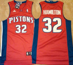 Richard Hamilton Detroit Pistons Red Adidas Swingman Mens Sewn Jersey #32 NWT | eBay