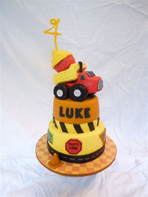 Tonka Themed Dump Truck Cake - CakeCentral.com