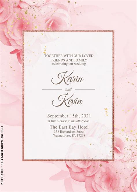 7+ Beautiful In Pink Wedding Invitation Templates | Download Hundreds ...