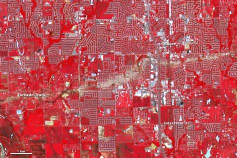 Moore Tornado Damage Satellite Image | EF5 Tornadoes | Live Science