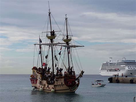 Take a cruise on the Jolly Roger Pirate Ship of the Cayman Islands ...