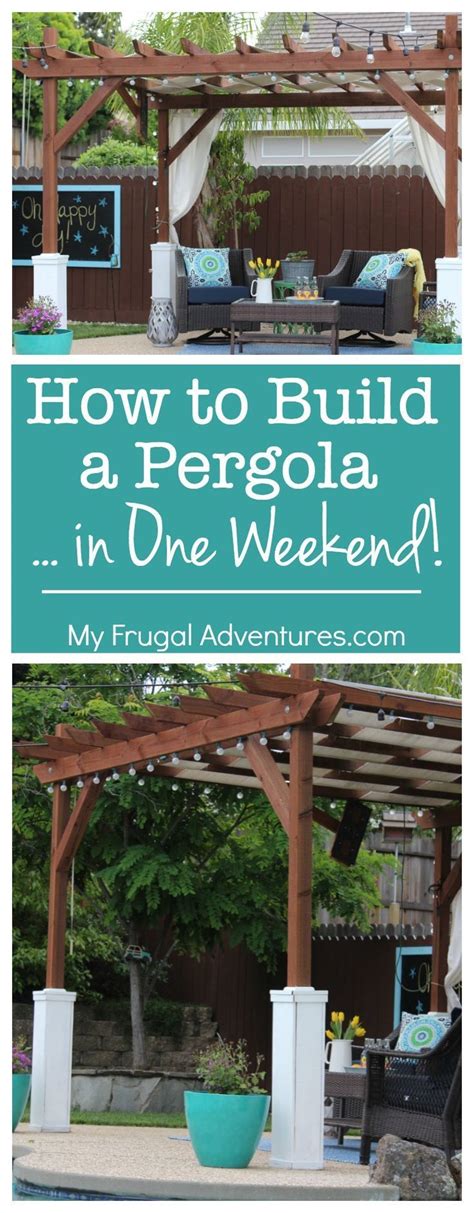 How to Build a Pergola - My Frugal Adventures | Outdoor pergola, Pergola, Building a pergola