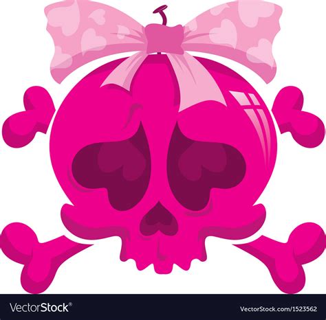 Emo cartoon skull Royalty Free Vector Image - VectorStock