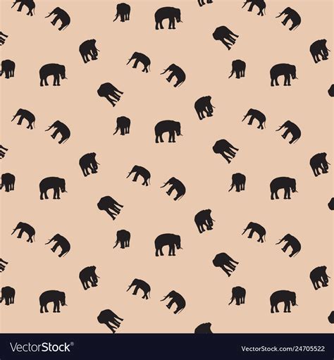 Elephant silhouette pattern background Royalty Free Vector