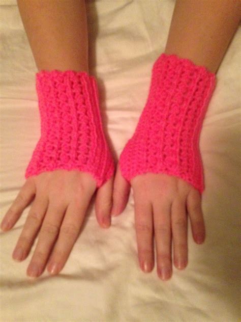 Hot Pink Fingerless Gloves by ShanOzu on Etsy