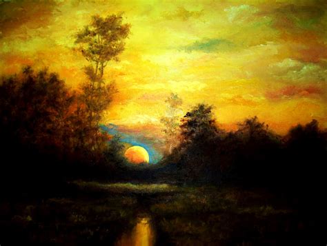 Taunya Jones Oil Painting: "Moonlight Meadow"