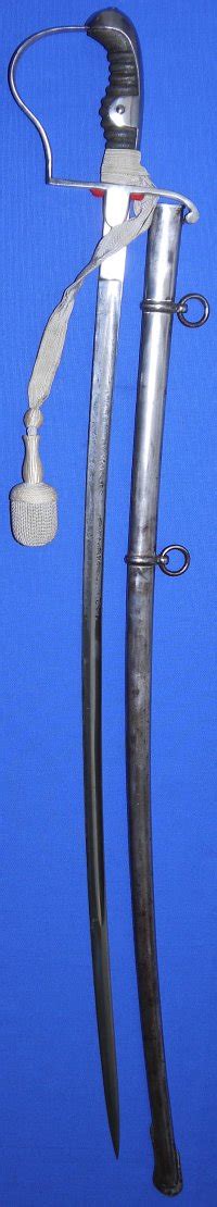 WW1 era German Light Cavalry / Mounted Artillery Officer's etched sword