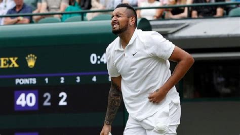 Kyrgios Wimbledon : Nick Kyrgios: Abdominal injury ends Australian's Wimbledon ... - Treatment ...