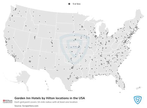 Number of Garden Inn Hotels by Hilton locations in the USA in 2024 | ScrapeHero