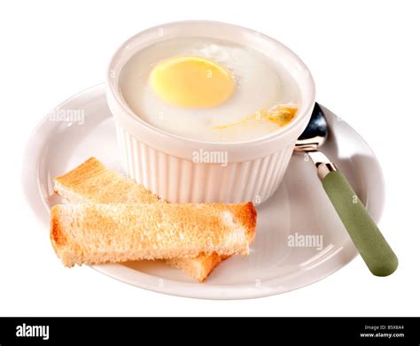 CODDLED EGG WITH TOAST Stock Photo - Alamy