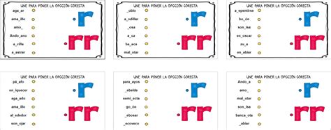 ROTACISMO Palabras con R y RR FICHAS DE TRABAJO