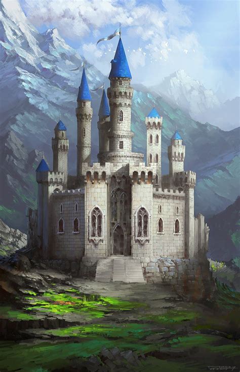 Castle by bluerainCZ.deviantart.com on @DeviantArt Fantasy City ...