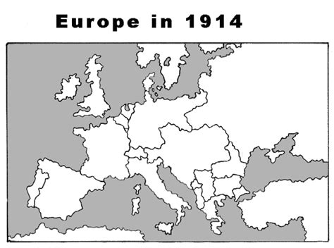 Карта европы 1914 контурная карта - 83 фото