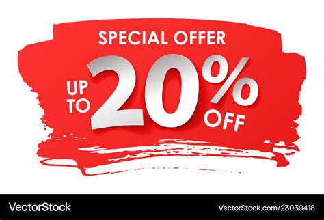 Discount 20 percent in paper style Royalty Free Vector Image