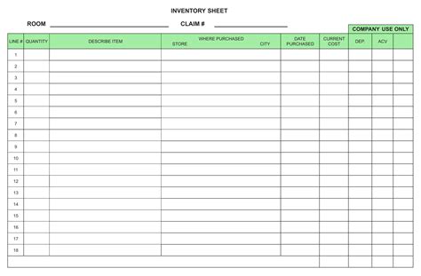 Printable Inventory Tracking Sheet Template | Inventory printable, Small business planner ...