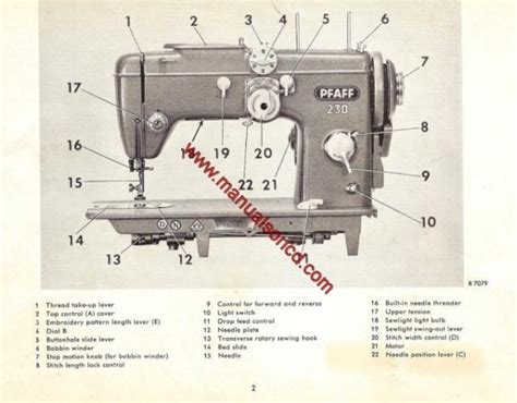 Pfaff 230-260 Sewing Machine Instruction Manual