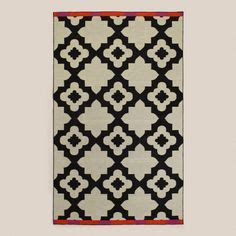 Lattice Indoor-Outdoor Rugs with Tassels; 8x10 is $300 and made of recycled plastic bottles ...