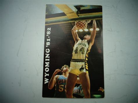 1981 U. Wyoming Basketball Schedule Bill Garnett All American Dallas ...