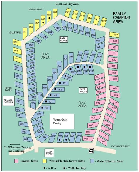 Cane Creek Campground Map