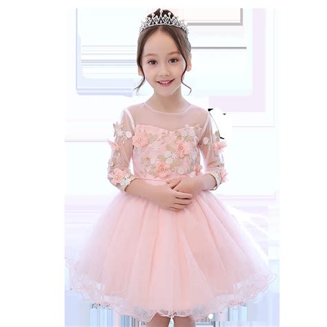 Pink Girl Party Dress Princess Summer Elegant Kids Vestido Princesa 4 6 8 10 12 14 Year Old 2019 ...