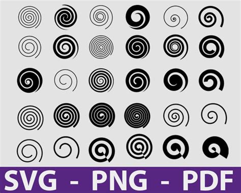 Spiral SVG, Spiral SVG Bundle, Hypnotic Spiral, Swirl Svg,spiral Clip ...