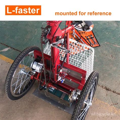 L-faster 350W Brushed Geared Motor Electric Tricycle Conversion Kit Max Speed 20kph For Small ...