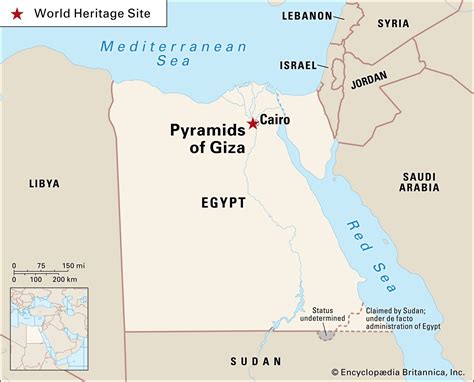 Pyramids Of Giza World Map